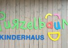 Schriftzug aus Edelstahl, Pulverbeschichtet