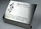 Grabtafel aus Edelstahl gekantet mit Frsgravur