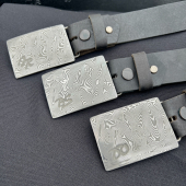 Grtelschnallen aus Damaststahl Rostfrei