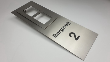 Edelstahlrahmen und -platten, kompatibel mit Hikvision, Bticino und Abus Sprechstellen/Kameramodulen