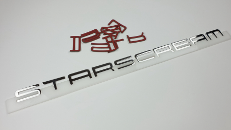 Beispiel fr unser Lasercut doppelseitiges Klebeband, Schriftzug und Klebeschablone nicht in diesen Artikel enthalten.