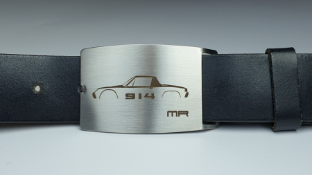 Buckle mit gebrsteter Oberflche und Lasergravur gegen Aufpreis