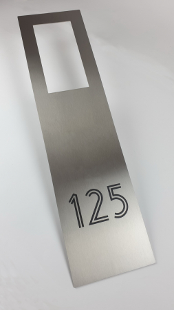 Edelstahlplatten passend fr Hikvision und Abus Trstationen, Lasergravur nach Wunsch