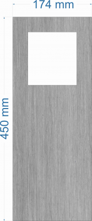 Edelstahlplatten passend fr Hikvision und Abus Trstationen, ffnung fr 1-fach Modul, Hhe 45 cm