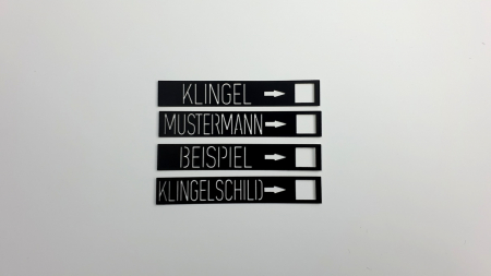 Beispieltext der Klingelschilder passend fr Hikvison und Abus Taster