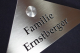 Edelstahl Klingelplatte mit ausgeschnitten Schrift