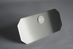 Edelstahl Klingelplatte achteckig