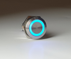 Edelstahl Taster mit LED Ringbeleuchtung 12-24V